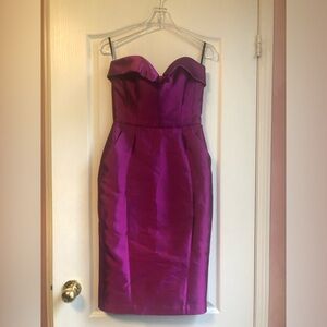 Strapless pink strapless wedding guest dress. Size 4